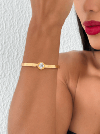LV Inspiration Bracelet with Stone