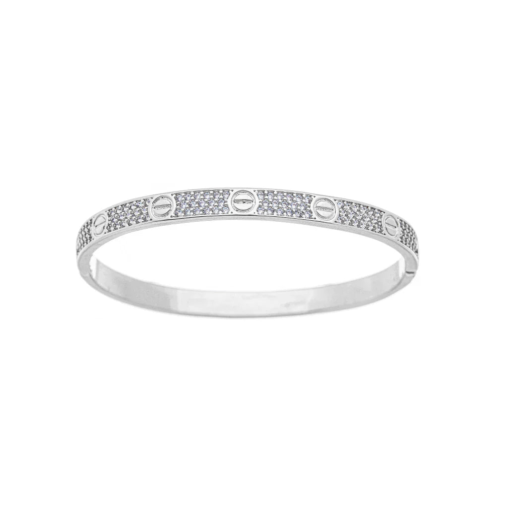 Gold-Plated Bracelet with Crystals