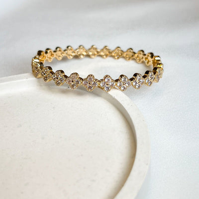 All Clover Bracelet with Stones