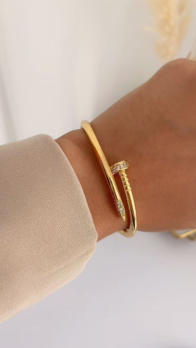 Nail Bracelet with Paved Tip