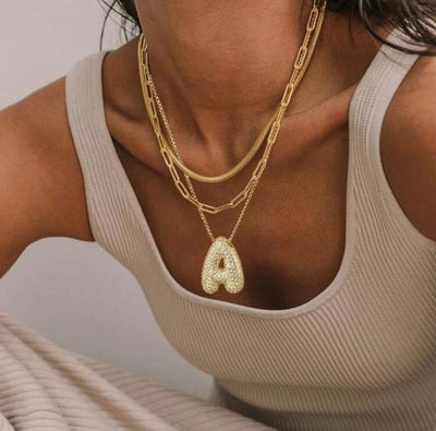 Hailey Bieber Letter Pendant Necklace