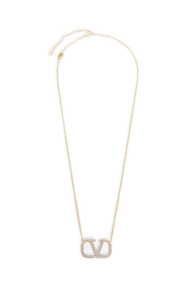 Necklace and Earring Set Inspired by V with Pavé Setting