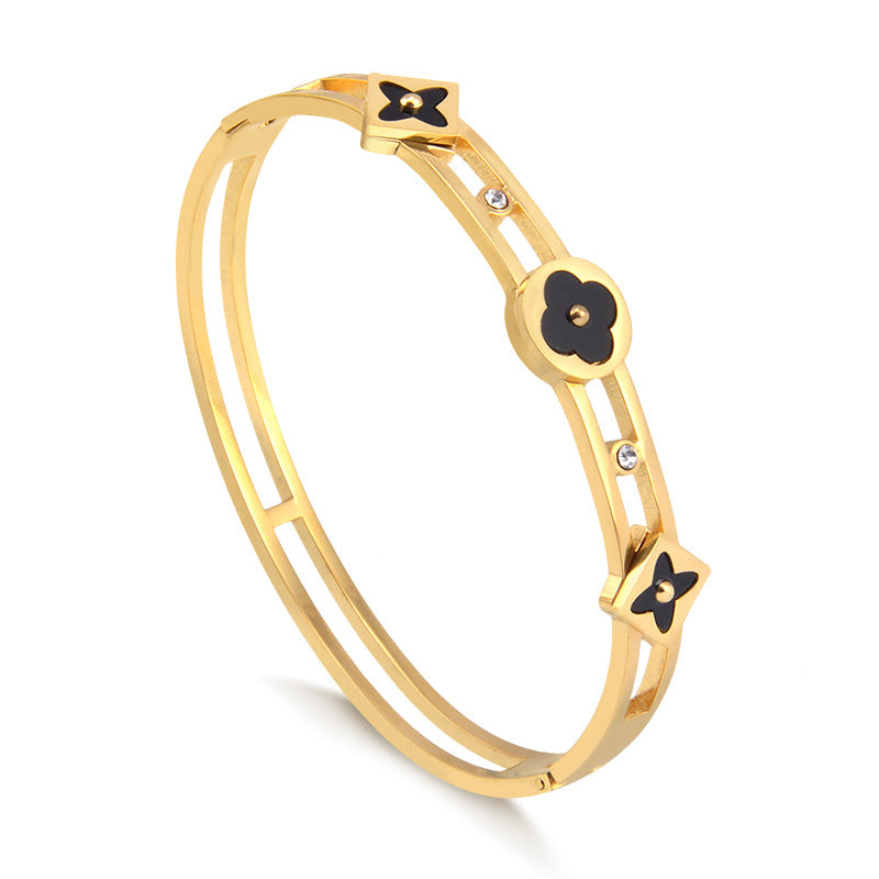 LV Black Flower Bracelet