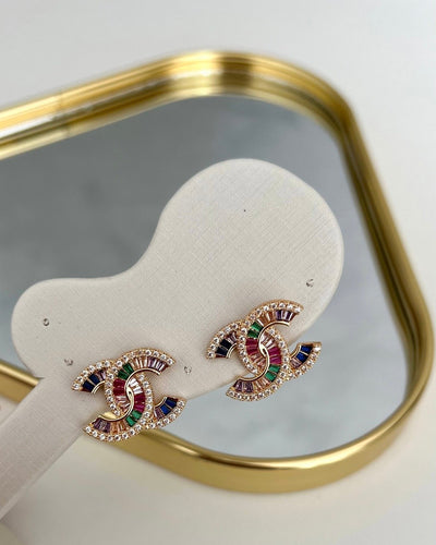 Inspiration CN Earring with Colorful Zirconias