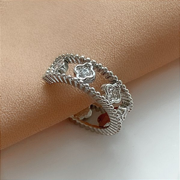 Adjustable Ring with Zirconias