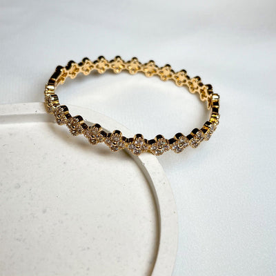 All Clover Bracelet with Stones