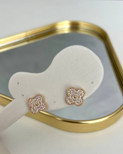 CLOVER EARRING WITH ZIRCONIAS