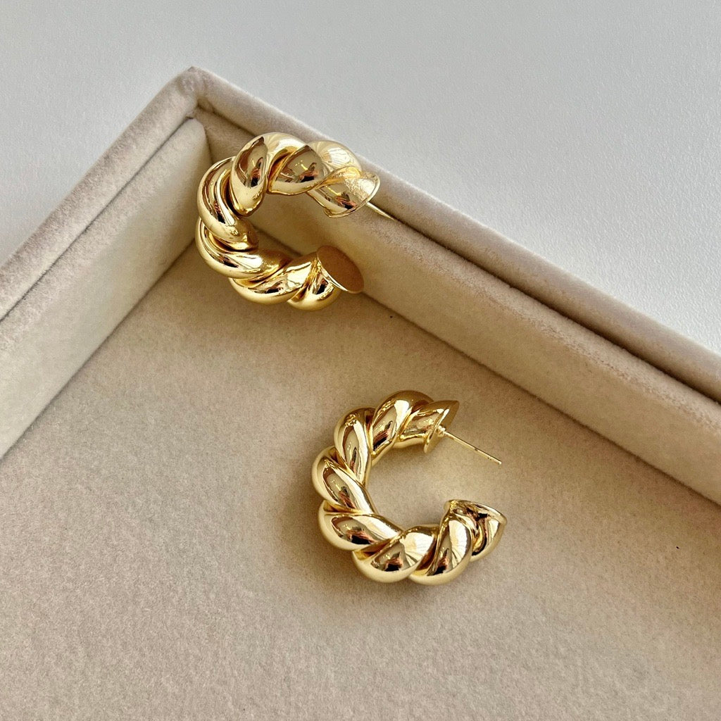 Jade Hoop Earring