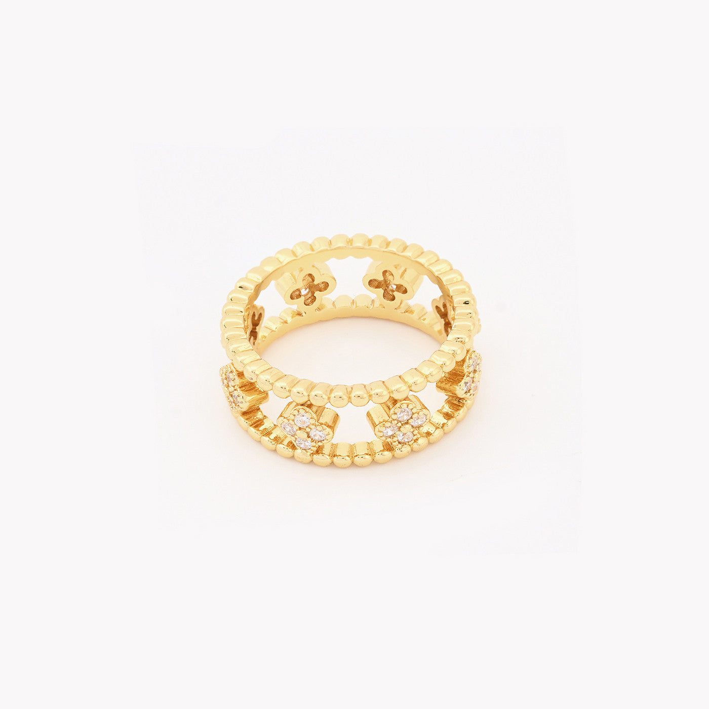 Adjustable Ring with Zirconias