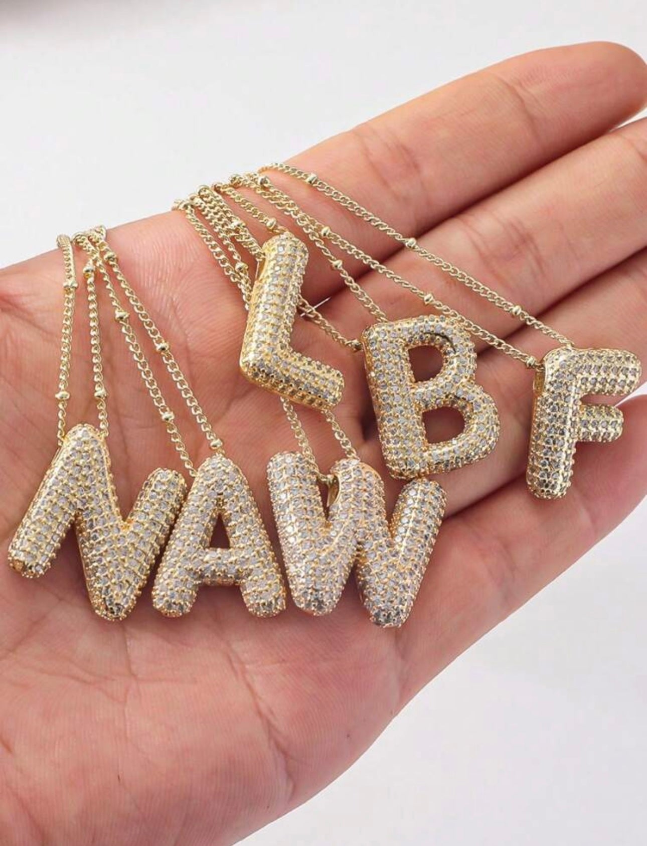 Hailey Bieber Letter Pendant Necklace