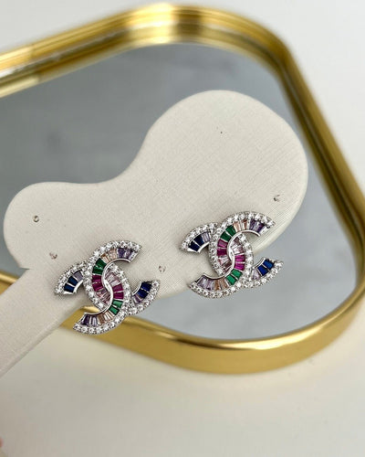 Inspiration CN Earring with Colorful Zirconias