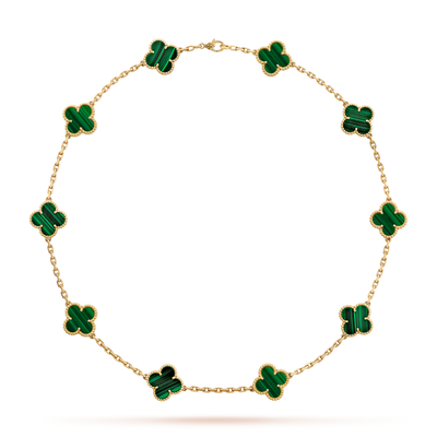 VINTAGE ALHAMBRA 10 CLOVER NECKLACE - GREEN