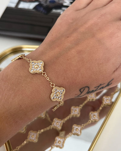 Set Necklace, Bracelet & Earring Van de Trevos with Crystals