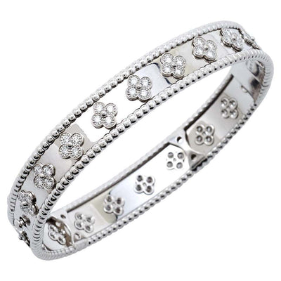 Clover Bracelet with Zirconia Plated in 18k Gold