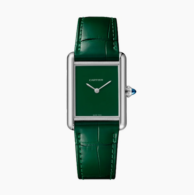 Inspiration Cart Tank Silver Green Watch