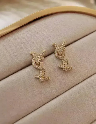High Jewelry Inspired Earrings with Pave Setting