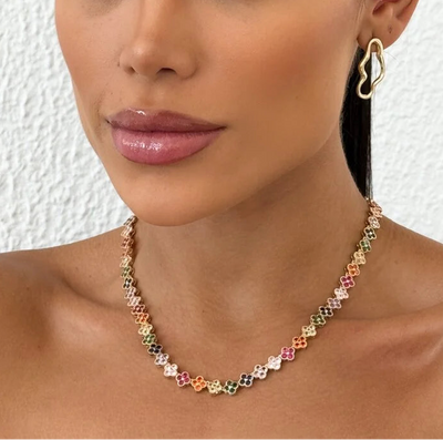 VG Clover Necklace with Zirconias