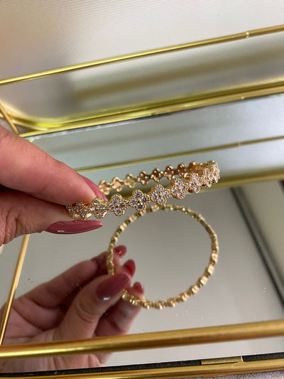 All Clover Bracelet with Stones