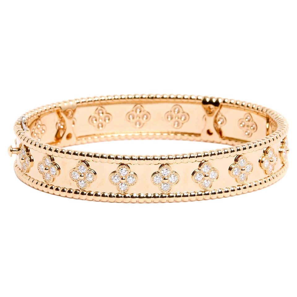 Clover Bracelet with Zirconia Plated in 18k Gold