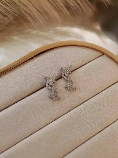 High Jewelry Inspired Earrings with Pave Setting