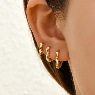 Heart Trio Earring
