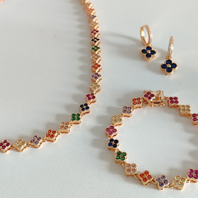 VG Clover Necklace with Zirconias