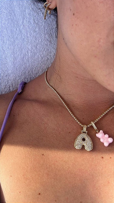 Hailey Bieber Letter Pendant Necklace