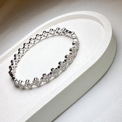 All Clover Bracelet with Stones