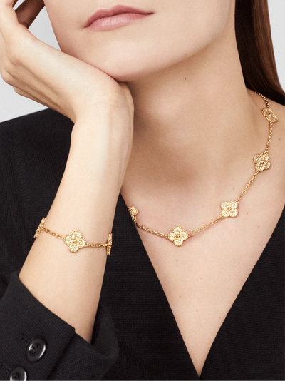 Set Necklace, Bracelet & Earring Van de Trevos with Crystals