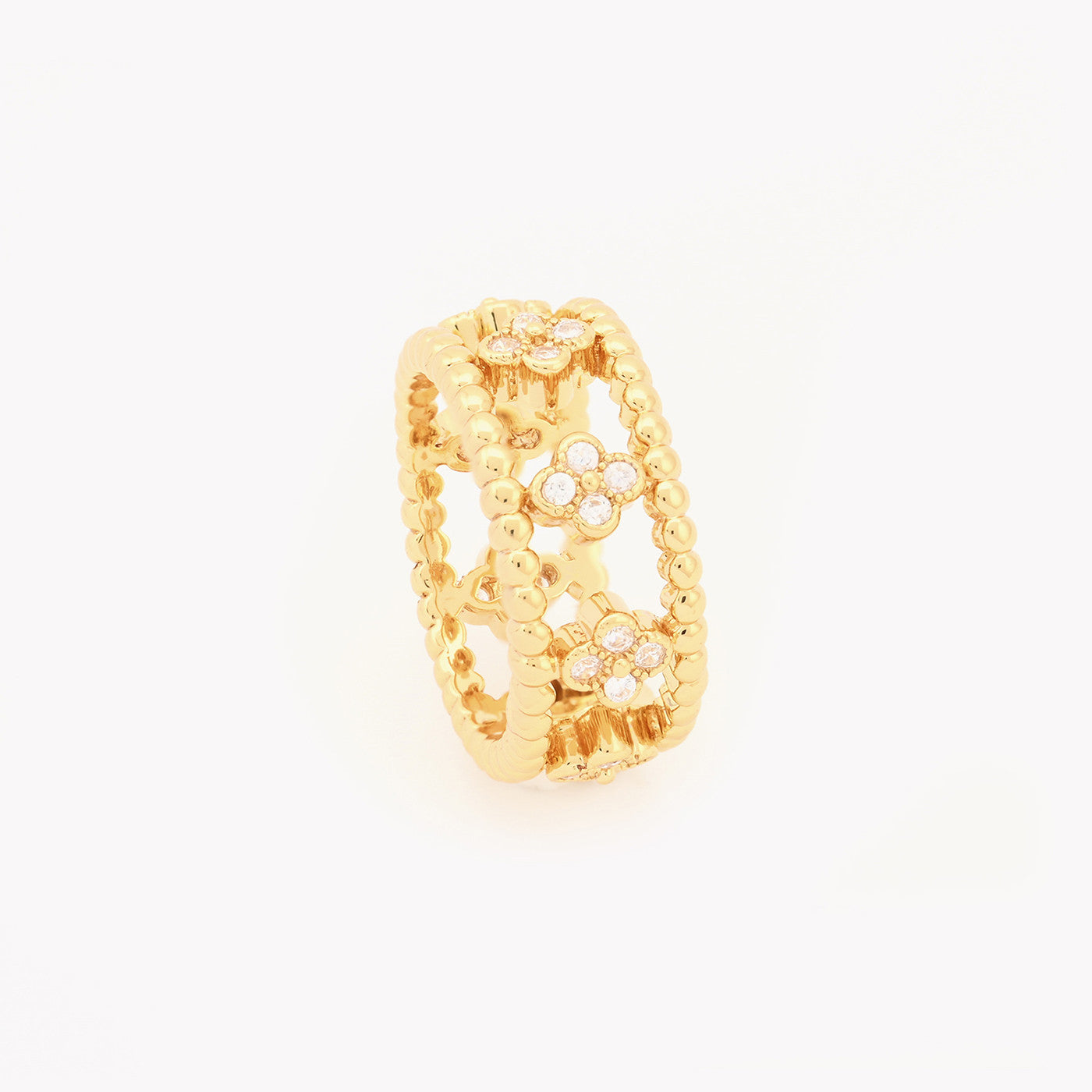 Adjustable Ring with Zirconias