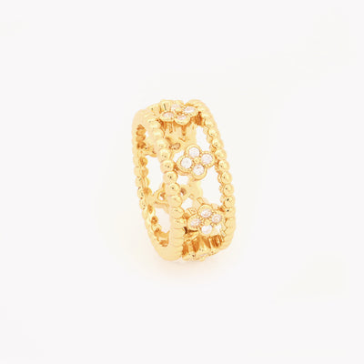 Adjustable Ring with Zirconias