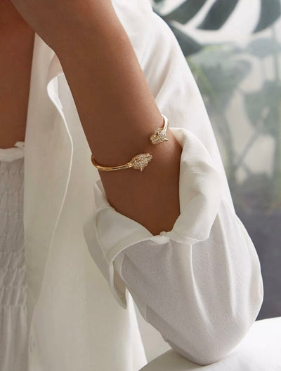 Tiger Bracelet Paved with Zirconia