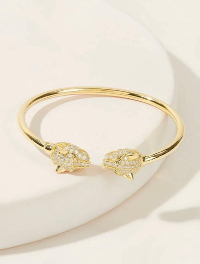 Tiger Bracelet Paved with Zirconia