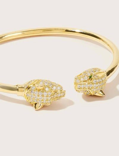 Tiger Bracelet Paved with Zirconia