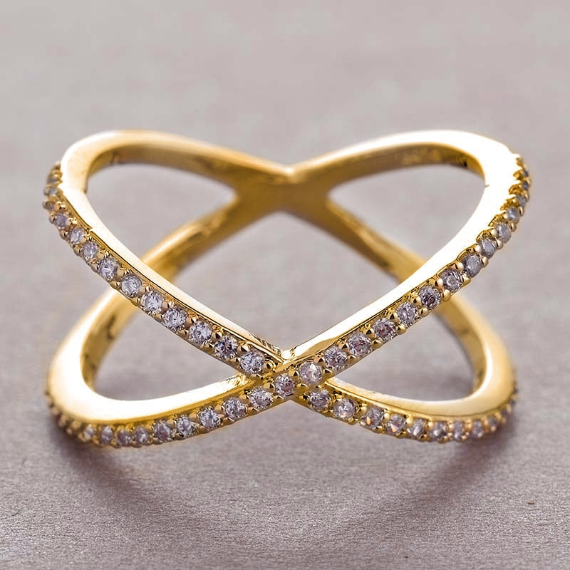 X Ring Paved with Zirconia