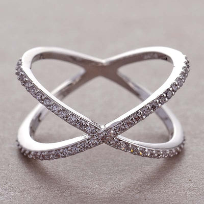 X Ring Paved with Zirconia