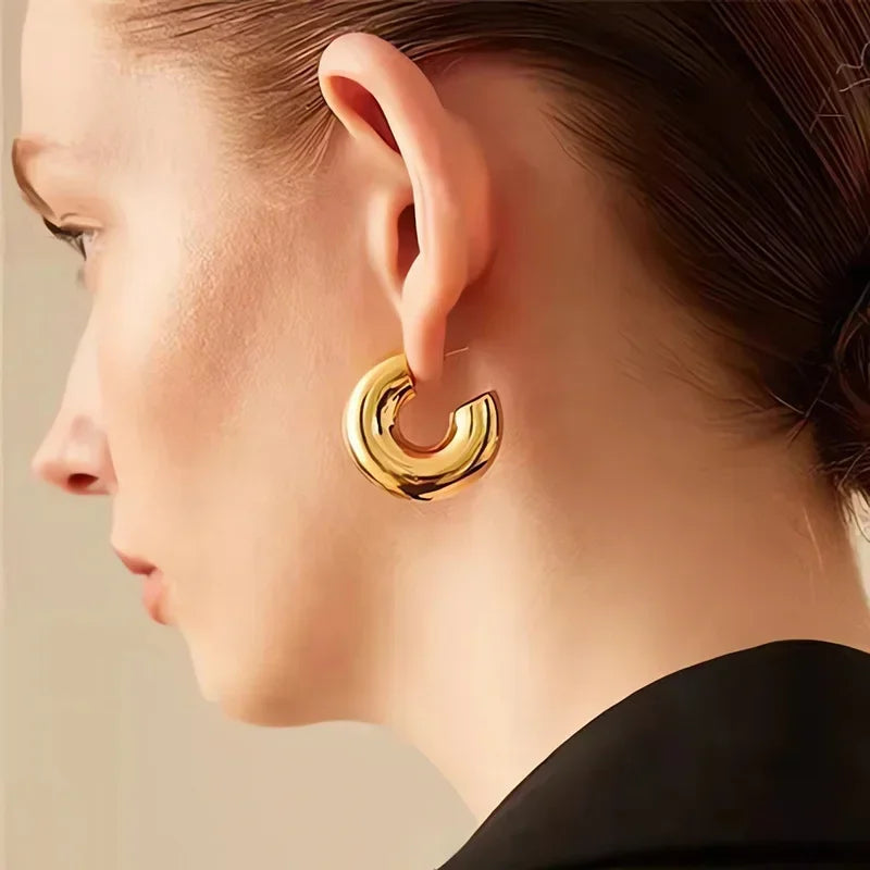 Chic Round Hoop Earring