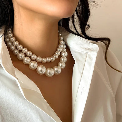 Double Pearl Necklace
