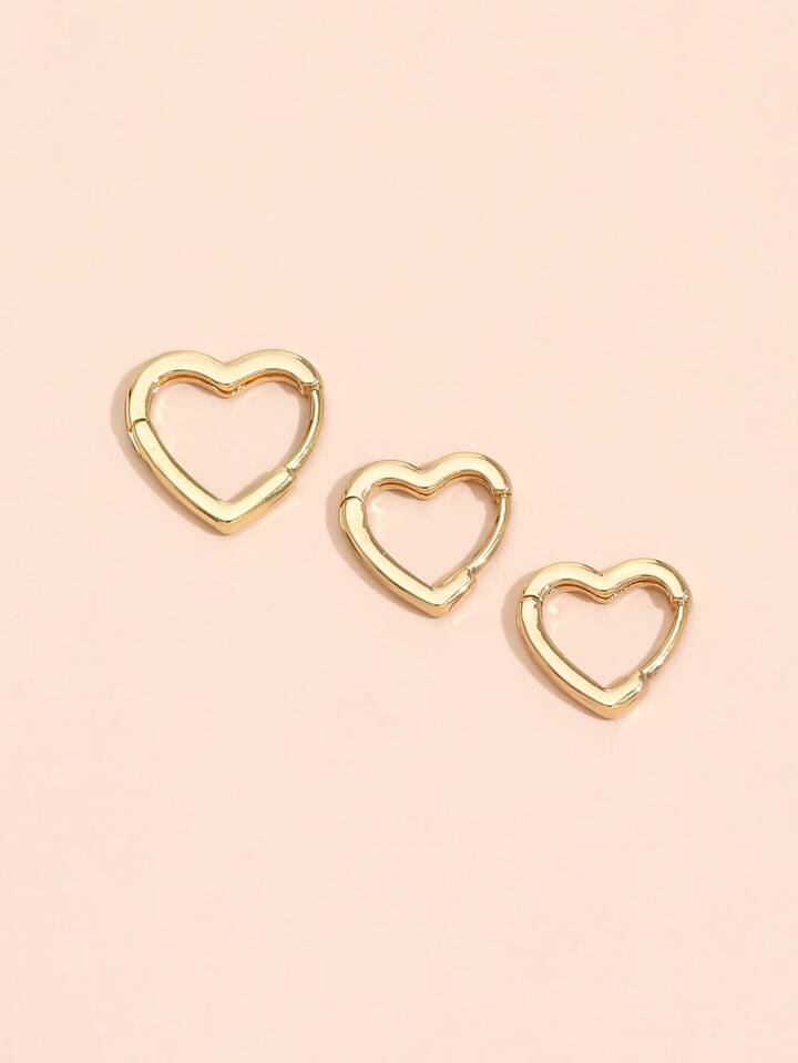 Heart Trio Earring