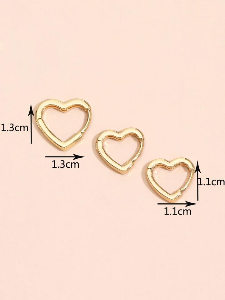 Heart Trio Earring