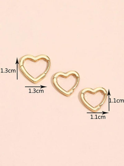 Heart Trio Earring
